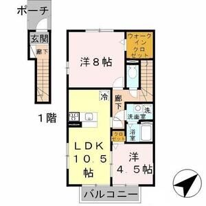 2LDK 間取り図