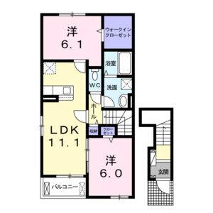 2LDK 間取り図