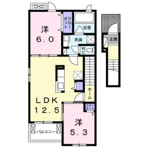 2LDK 間取り図