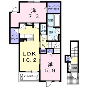 2LDK 間取り図