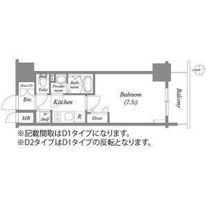 1K 間取り図