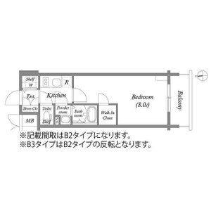 1K 間取り図