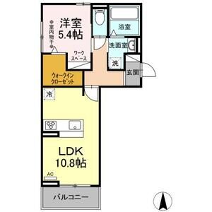 1LDK 間取り図