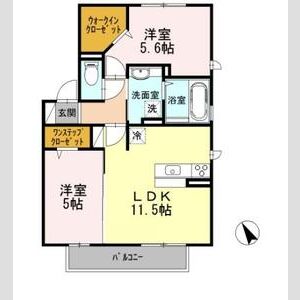2LDK 間取り図