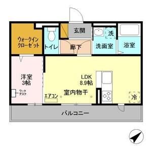 1LDK 間取り図