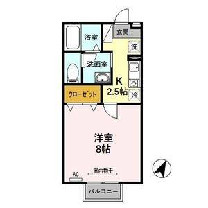 1K 間取り図