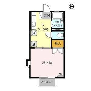 1K 間取り図