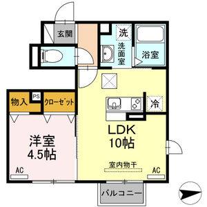 1LDK 間取り図