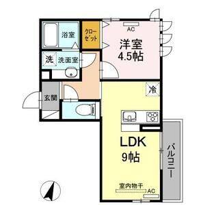 1LDK 間取り図