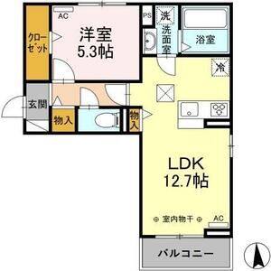 1LDK 間取り図