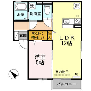 1LDK 間取り図