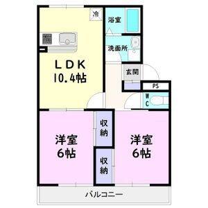 2LDK 間取り図