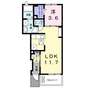 1LDK 間取り図