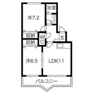 2LDK 間取り図