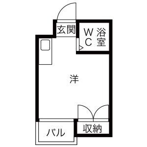 ワンルーム 間取り図