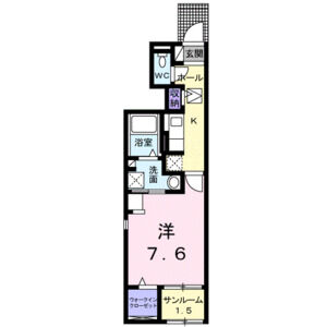 1K 間取り図