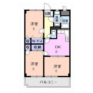 3DK 間取り図