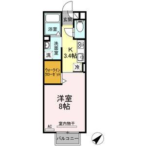 1K 間取り図