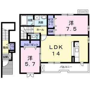 2LDK 間取り図