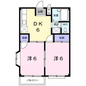 2DK 間取り図
