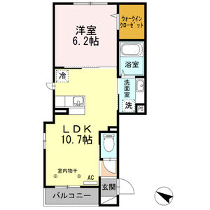 1LDK 間取り図