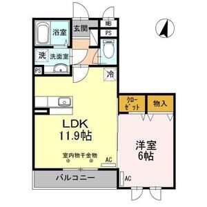 1LDK 間取り図