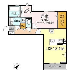 1LDK 間取り図