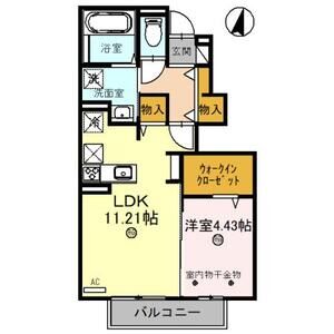 1LDK 間取り図