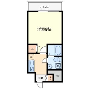1K 間取り図