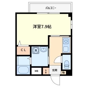 1K 間取り図
