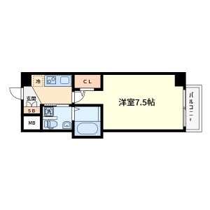 1K 間取り図