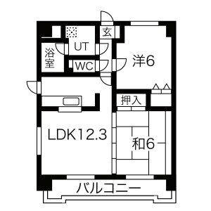 2LDK 間取り図