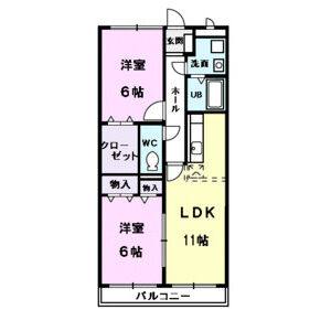 2LDK 間取り図
