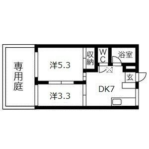 2DK 間取り図