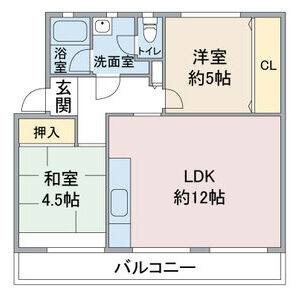 2LDK 間取り図