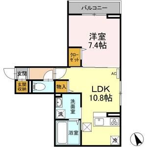 1LDK 間取り図