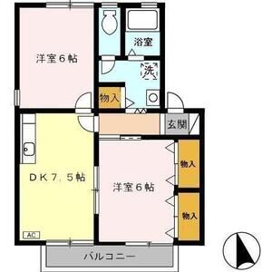 2DK 間取り図