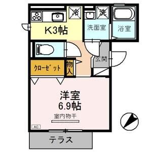 1K 間取り図