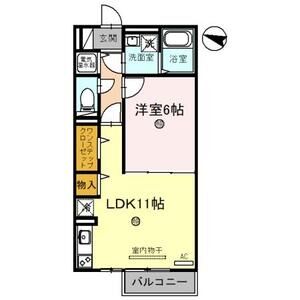 1LDK 間取り図