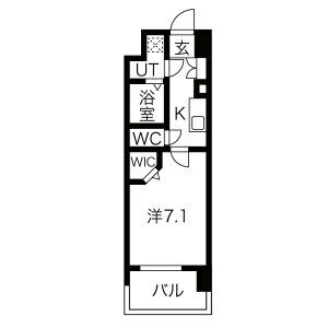 1K 間取り図