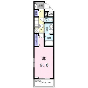 1K 間取り図