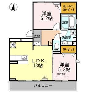 2LDK 間取り図