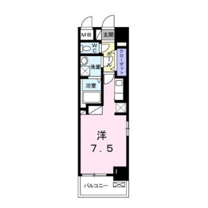 ワンルーム 間取り図