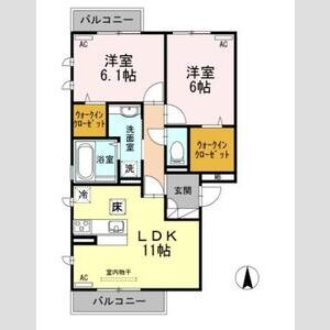 2LDK 間取り図