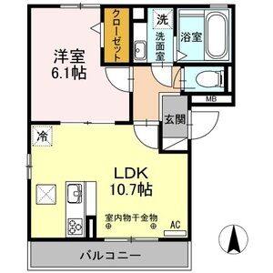 1LDK 間取り図