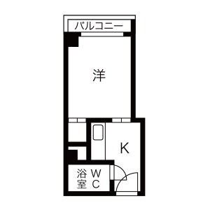 1K 間取り図