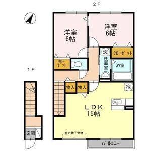2LDK 間取り図