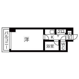 1K 間取り図