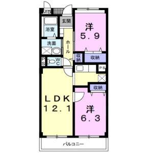 2LDK 間取り図