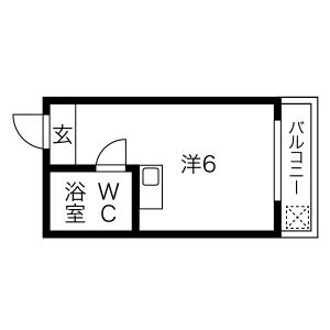 ワンルーム 間取り図